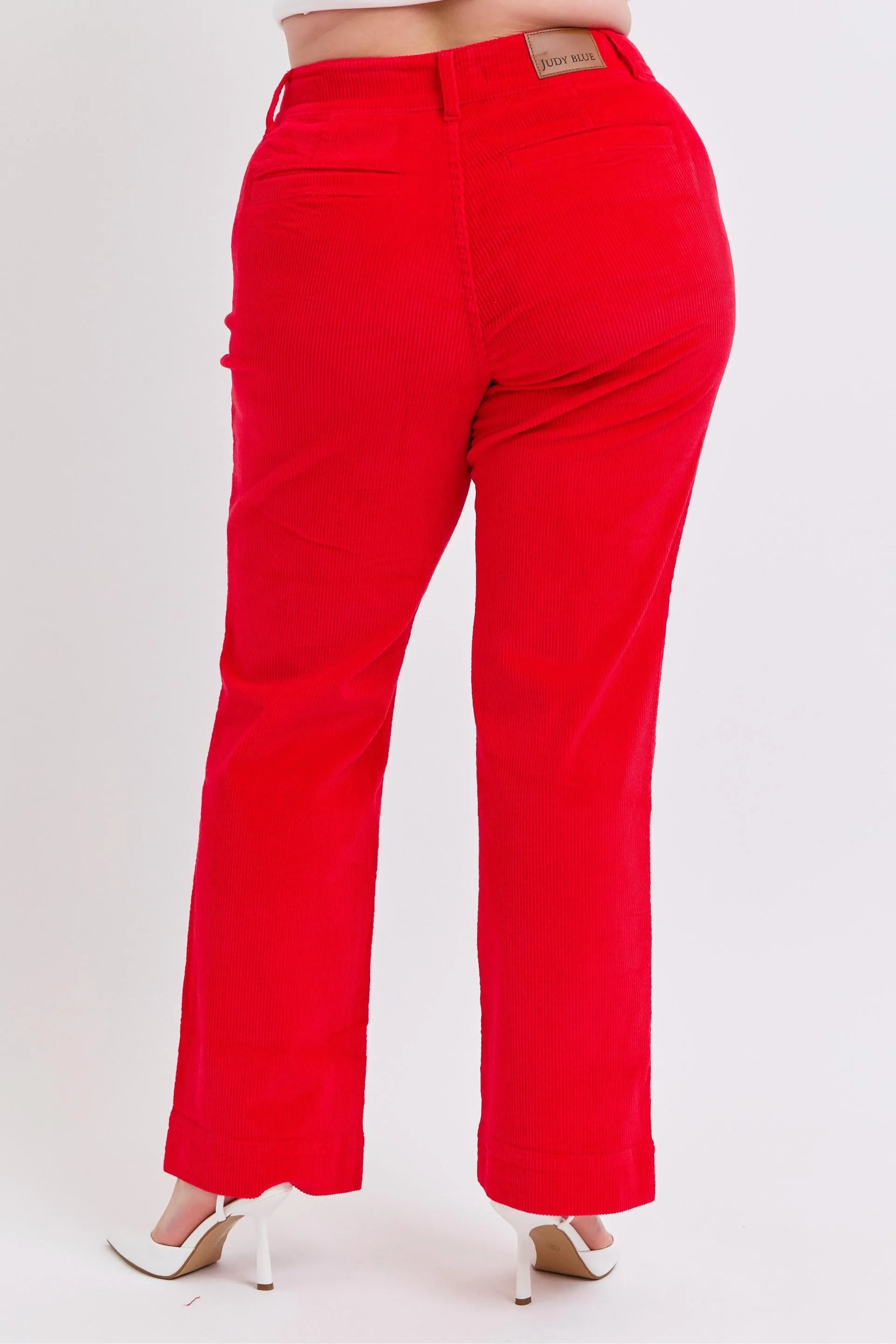 Judy Blue Plus Size High Waist Corduroy Trouser Wide